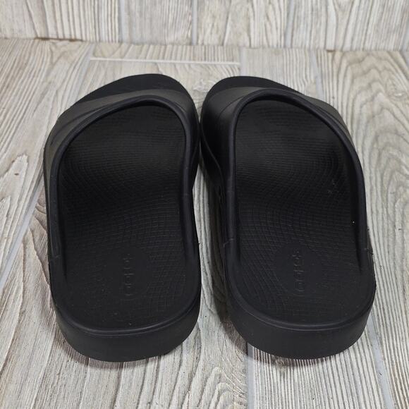OOFOS OOahh Black Comfort Slide Sandals Mens Size 10 Womens Size 12 main image 4